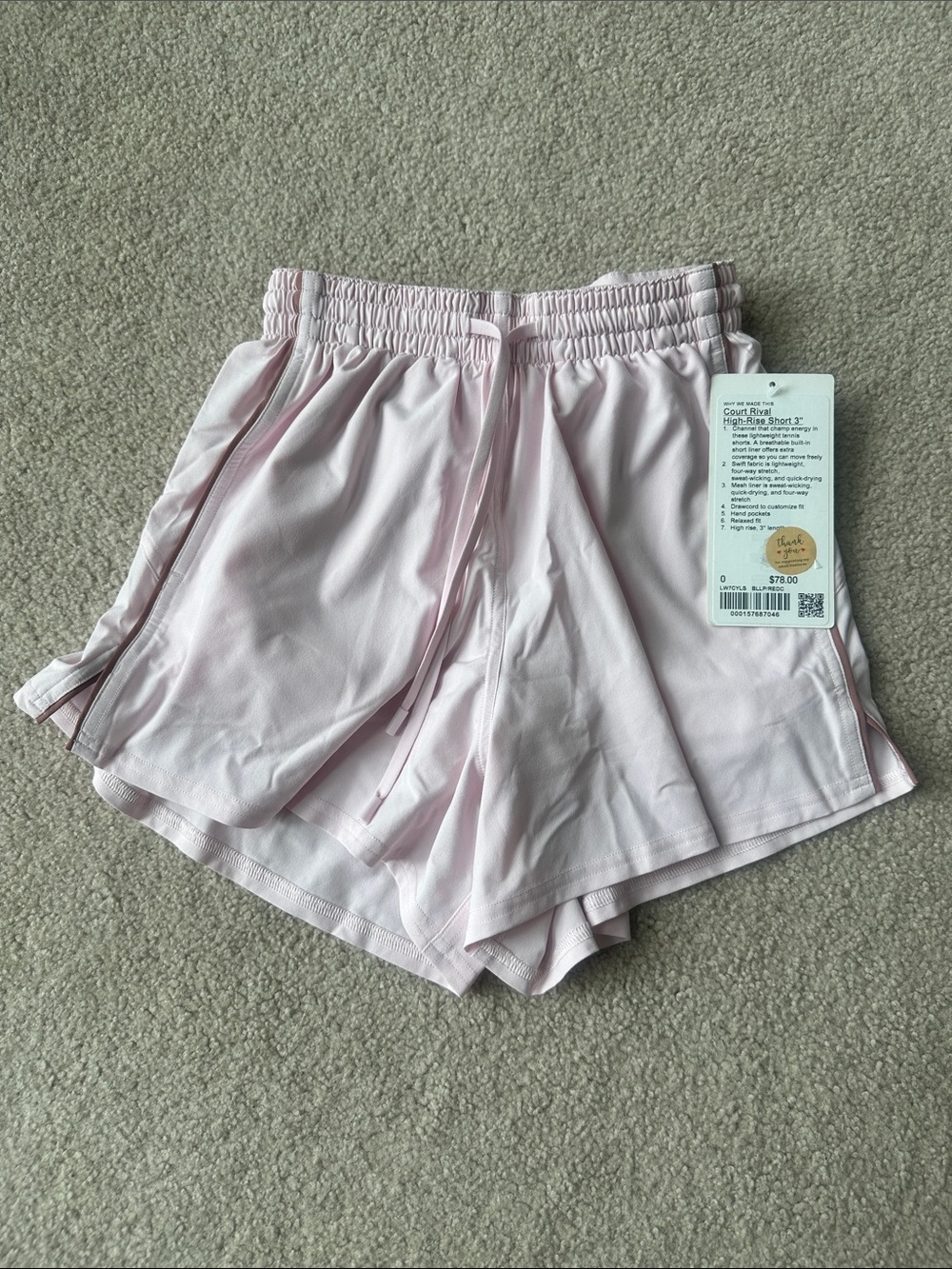 Lululemon Court Rival High-Rise Short 3” - 0 - NWT
